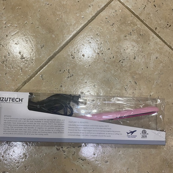Izutech Two Tone 1.00 inch Flat Iron-silky straight and bouncy curls up to 450°F - Picture 4 of 12